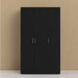 Pepe Black 3 Door Triple Wardrobe
