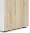 Pepe Oak Effect and White Gloss 2 Door Wardrobe