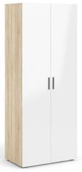 Pepe Oak Effect and White Gloss 2 Door Wardrobe
