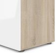 Pepe Oak Effect and White Gloss 3 Door Triple Wardrobe