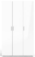 Pepe Oak Effect and White Gloss 3 Door Triple Wardrobe