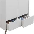 Perce White 2 Door 2 Drawer Wardrobe