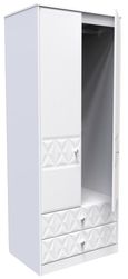 Pixel White 2 Door 2 Drawer Combi Wardrobe