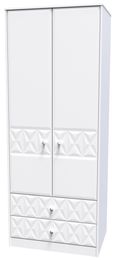 Pixel White 2 Door 2 Drawer Combi Wardrobe