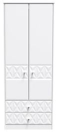 Pixel White 2 Door 2 Drawer Combi Wardrobe