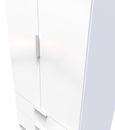 Plymouth White Gloss 2 Door 2 Drawer Tall Wardrobe