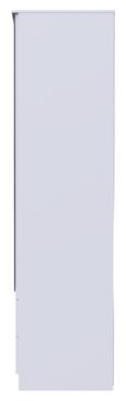 Plymouth White Gloss 2 Door Tall Combi Wardrobe - 1 Mirror