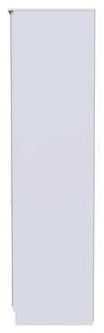 Plymouth White Gloss 2 Door Tall Wardrobe - 1 Mirror