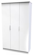 Plymouth White Gloss 3 Door Tall Triple Wardrobe