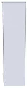 Plymouth White Gloss 3 Door Tall Triple Wardrobe - LHF 2 Drawers