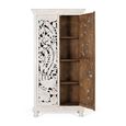Quintana Wardrobe - Washed Carved - Mango Wood - 2 Door