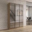 Rauch Acero 136cm 3 Door Mirrored Wardrobe - Artisan Oak