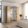 Rauch Acero 181cm 4 Door Mirror Wardrobe - Artisan Oak