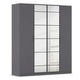 Rauch Acero 181cm 4 Door Mirror Wardrobe - Metallic Grey