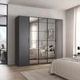 Rauch Acero 226cm 5 Door Mirror Wardrobe - Metallic Grey