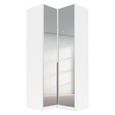 Rauch Alabama 100cm 2 Door Corner Mirrored Wardrobe - Alpine White