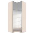 Rauch Alabama 100cm 2 Door Corner Mirrored Wardrobe - Champagne