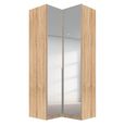 Rauch Alabama 100cm 2 Door Corner Mirrored Wardrobe - Sonoma Oak
