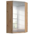 Rauch Alabama 117cm 2 Door Corner Mirrored Wardrobe - Artisan Oak