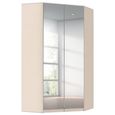 Rauch Alabama 117cm 2 Door Corner Mirrored Wardrobe - Champagne