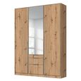 Alabama Wardrobe - 136cm - 3 Door - Combi - Artisan Oak