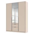 Alabama Wardrobe - 136cm - 3 Door - Combi - Champagne