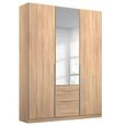 Alabama Wardrobe - 136cm - 3 Door - Combi - Sonoma Oak