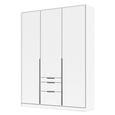 Alabama Wardrobe - 136cm - 3 Door - Drawer - Alpine White