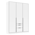 Alabama Wardrobe - 136cm - 3 Door - Drawer - Alpine White
