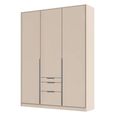 Alabama Wardrobe - 136cm - 3 Door - Drawer - Champagne