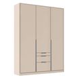 Alabama Wardrobe - 136cm - 3 Door - Drawer - Champagne