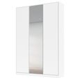 Alabama Wardrobe - 136cm - 3 Door - Mirror - Alpine White