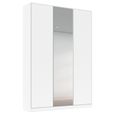 Alabama Wardrobe - 136cm - 3 Door - Mirror - Alpine White