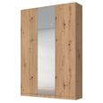 Alabama Wardrobe - 136cm - 3 Door - Mirror - Artisan Oak