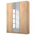 Alabama Wardrobe - 136cm - 3 Door - Mirror - Sonoma Oak