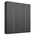 Alabama Wardrobe - 181cm - 4 Door - Metallic Dark Grey