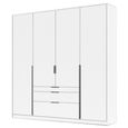 Alabama Wardrobe - 181cm - 4 Door - Drawer - Alpine White