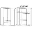 Alabama Wardrobe - 181cm - 4 Door - Drawer - Alpine White