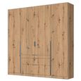 Alabama Wardrobe - 181cm - 4 Door - Drawer - Artisan Oak