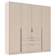 Alabama Wardrobe - 181cm - 4 Door - Drawer - Champagne