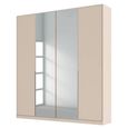Alabama Wardrobe - 181cm - 4 Door - Mirror - Champagne