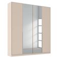 Alabama Wardrobe - 181cm - 4 Door - Mirror - Champagne