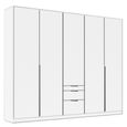 Alabama Wardrobe - 226cm - 5 Door - Drawer - Alpine White