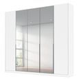 Alabama Wardrobe - 226cm - 5 Door - Mirror - Alpine White