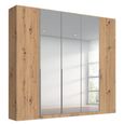 Alabama Wardrobe - 226cm - 5 Door - Mirror - Artisan Oak