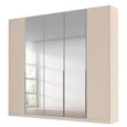 Alabama Wardrobe - 226cm - 5 Door - Mirror - Champagne