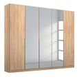 Alabama Wardrobe - 226cm - 5 Door - Mirror - Sonoma Oak