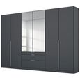 Rauch Alabama 271cm 6 Door Combi Wardrobe - Metallic Dark Grey