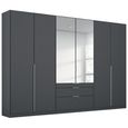 Rauch Alabama 271cm 6 Door Combi Wardrobe - Metallic Dark Grey