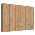 Alabama Wardrobe - 271cm - 6 Door - Drawer - Artisan Oak